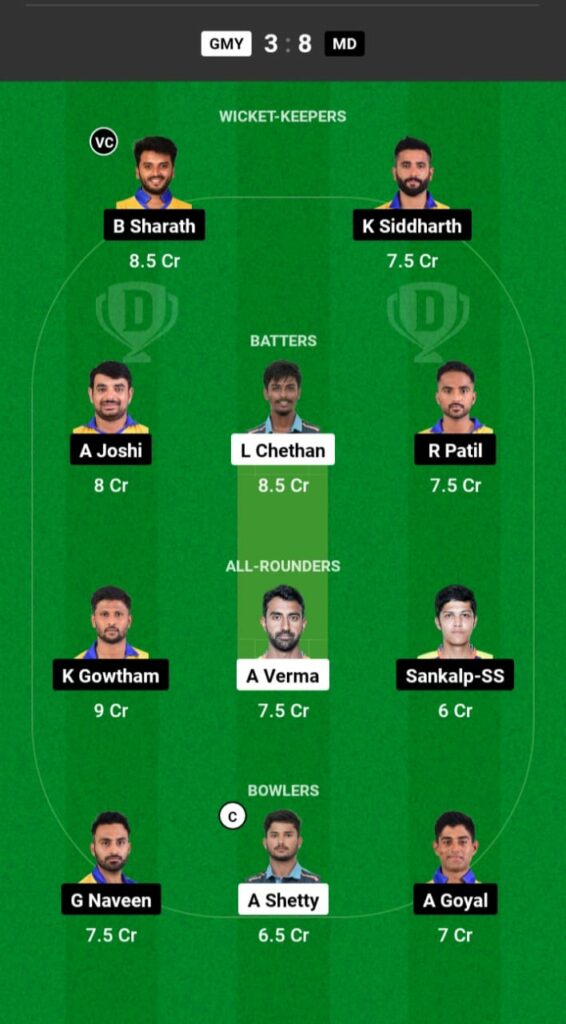 GYM vs DM Dream11