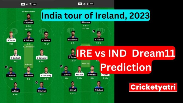 IRE vs IND  Dream11