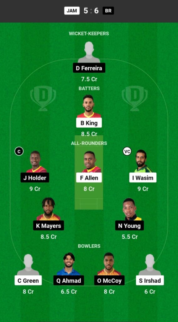 JAM vs BR Dream11