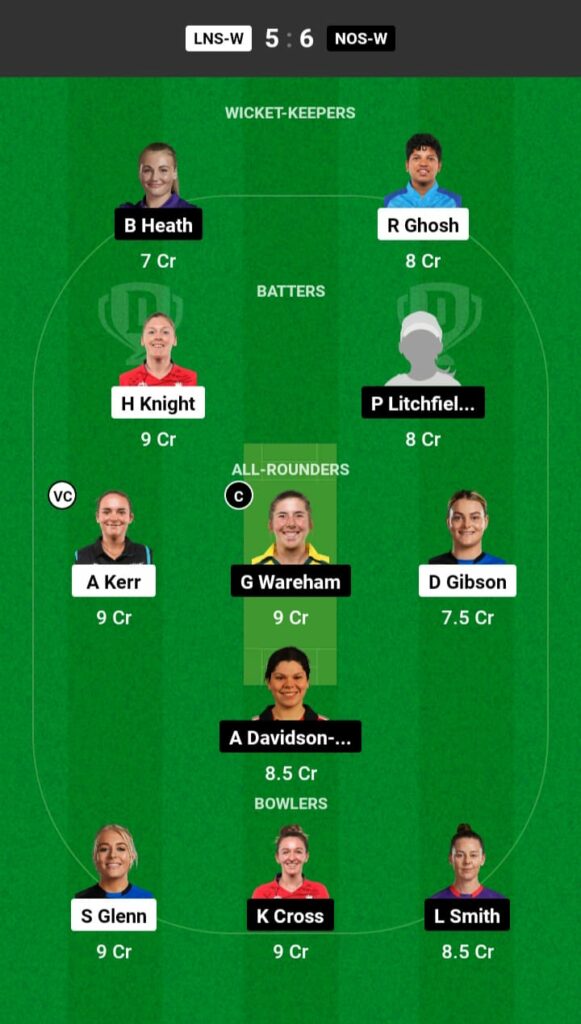 LNS-W vs NOS-W Dream11