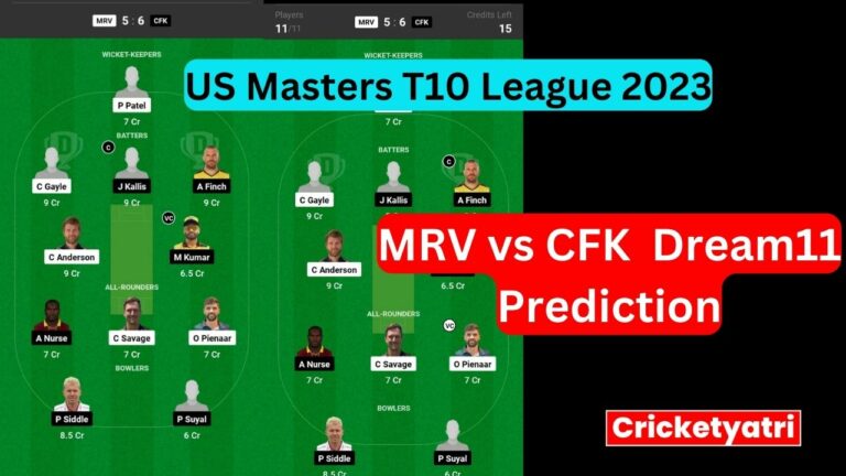 MRV vs CFK Dream11