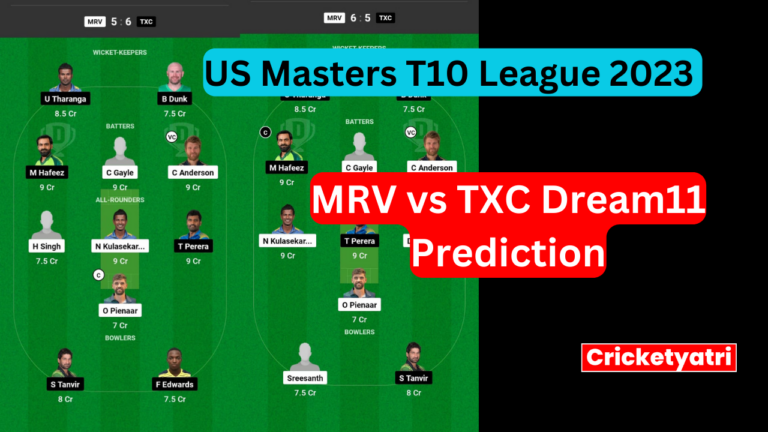 MRV vs TXC Dream11