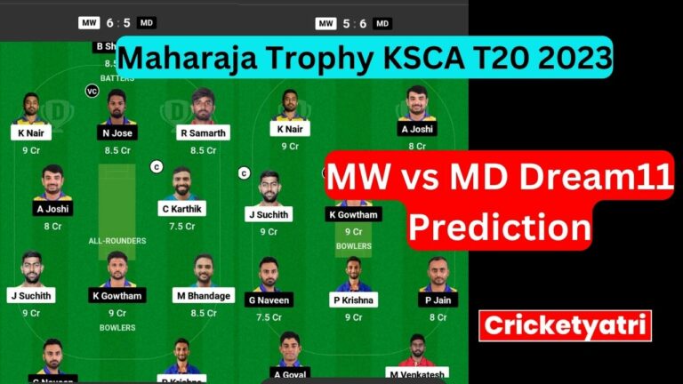 MW vs MD Dream11 Prediction in Hindi