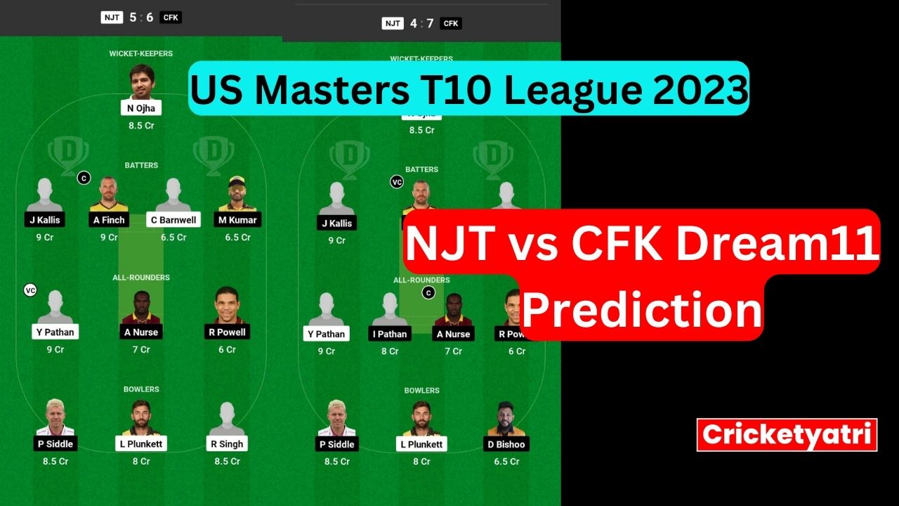 NJT vs CFK Dream11