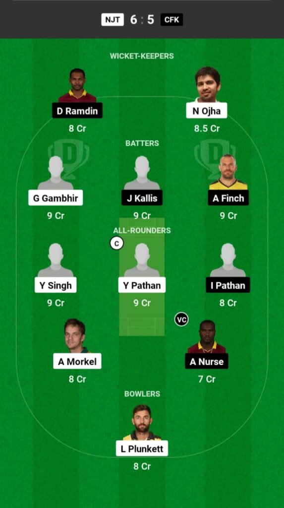 NJT vs CFK Dream11