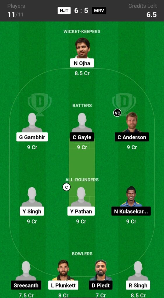 NJT vs MRV Dream11