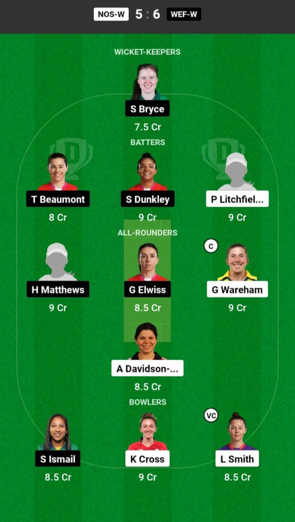 NOS-W vs WEF-W Dream11