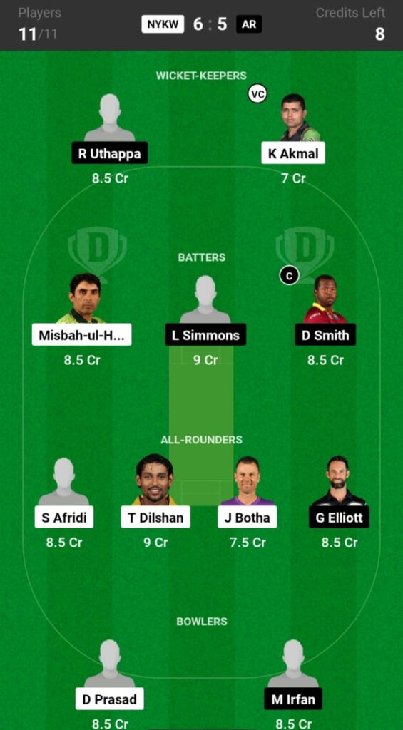 NYKW vs AR Dream11