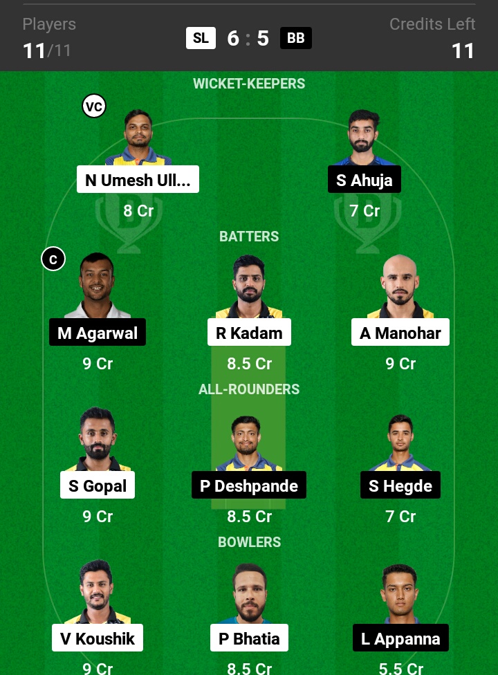 SL vs BB Dream11 Prediction in Hindi