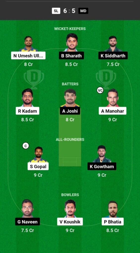 SL vs MD Dream11