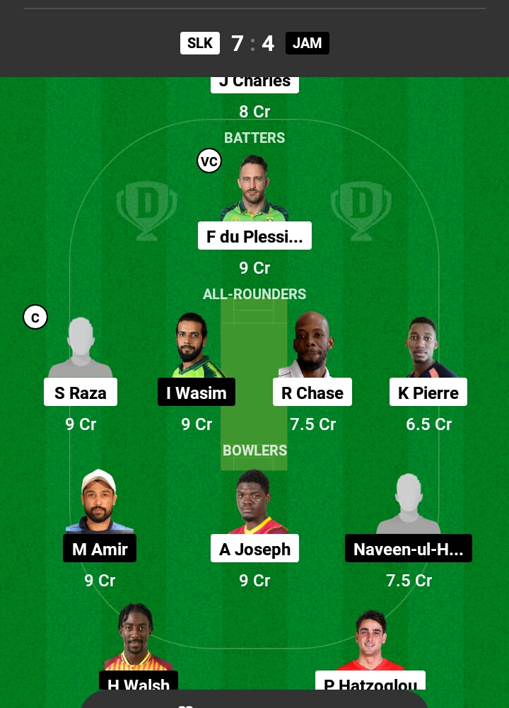 SLK vs JAM Dream11 Prediction in Hindi