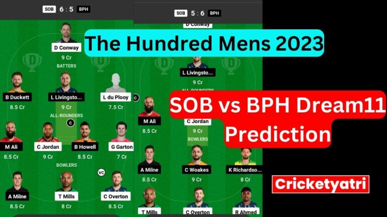 SOB vs BPH Dream11 Prediction in Hindi