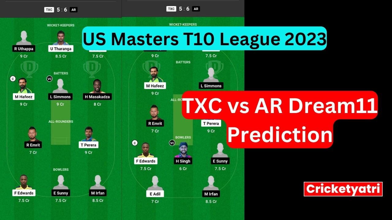 TXC vs AR Dream11