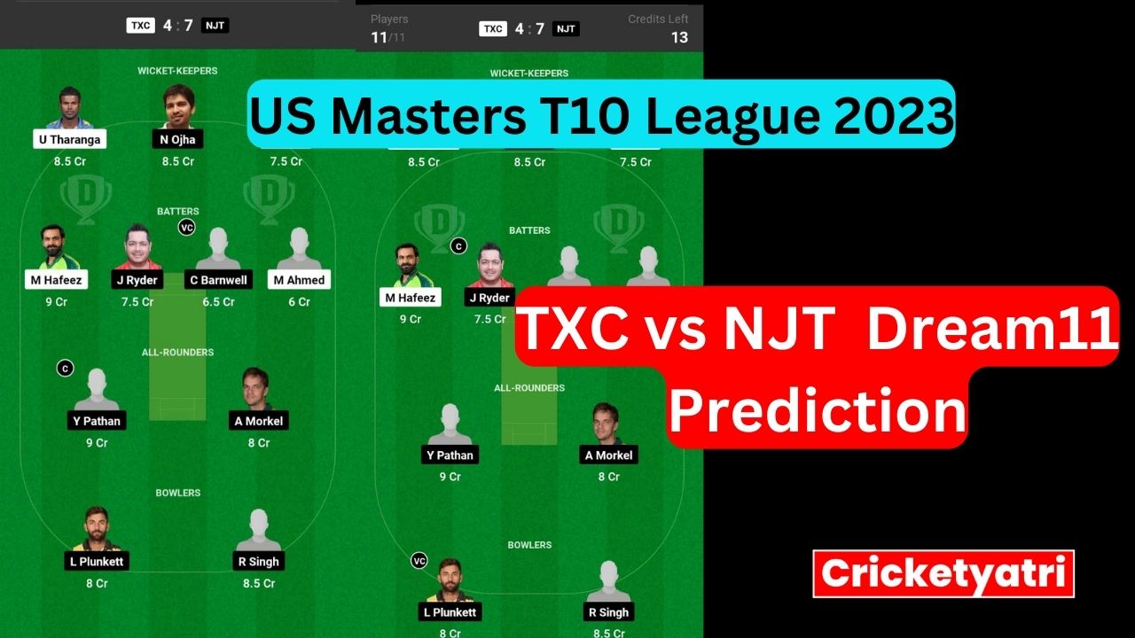 TXC vs NJT Dream11