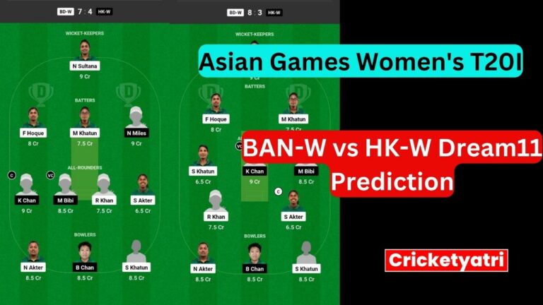 BAN-W vs HK-W Dream11
