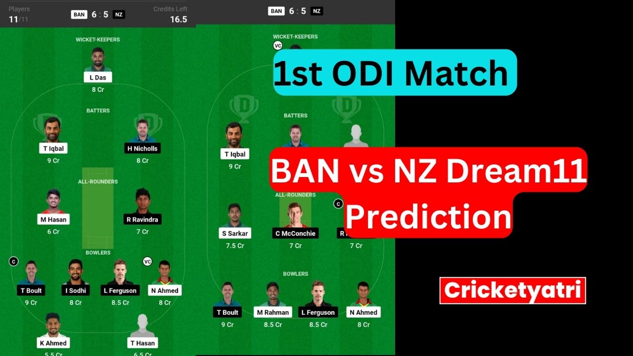 BAN vs NZ Dream11