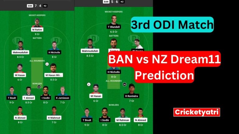 BAN vs NZ Dream11