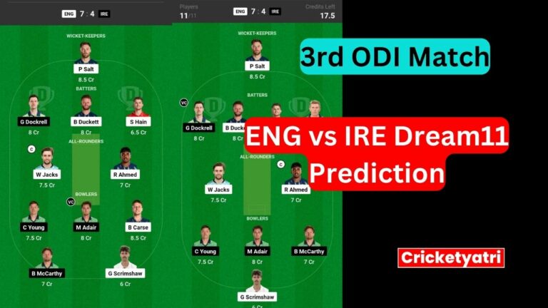 ENG vs IRE Dream11