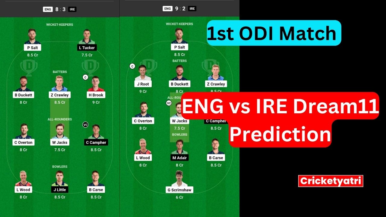 ENG vs IRE Dream11