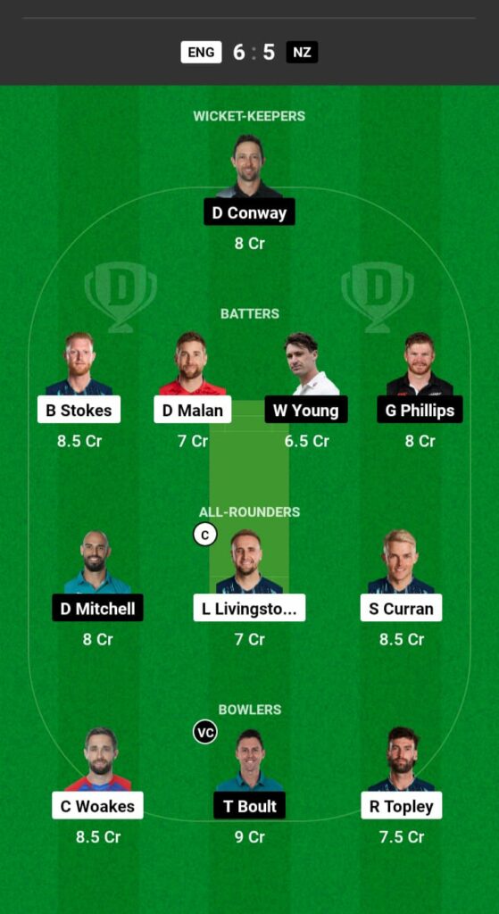 ENG vs NZ Dream11