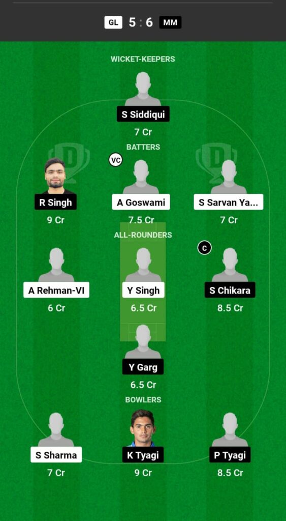 GL vs MM Dream11