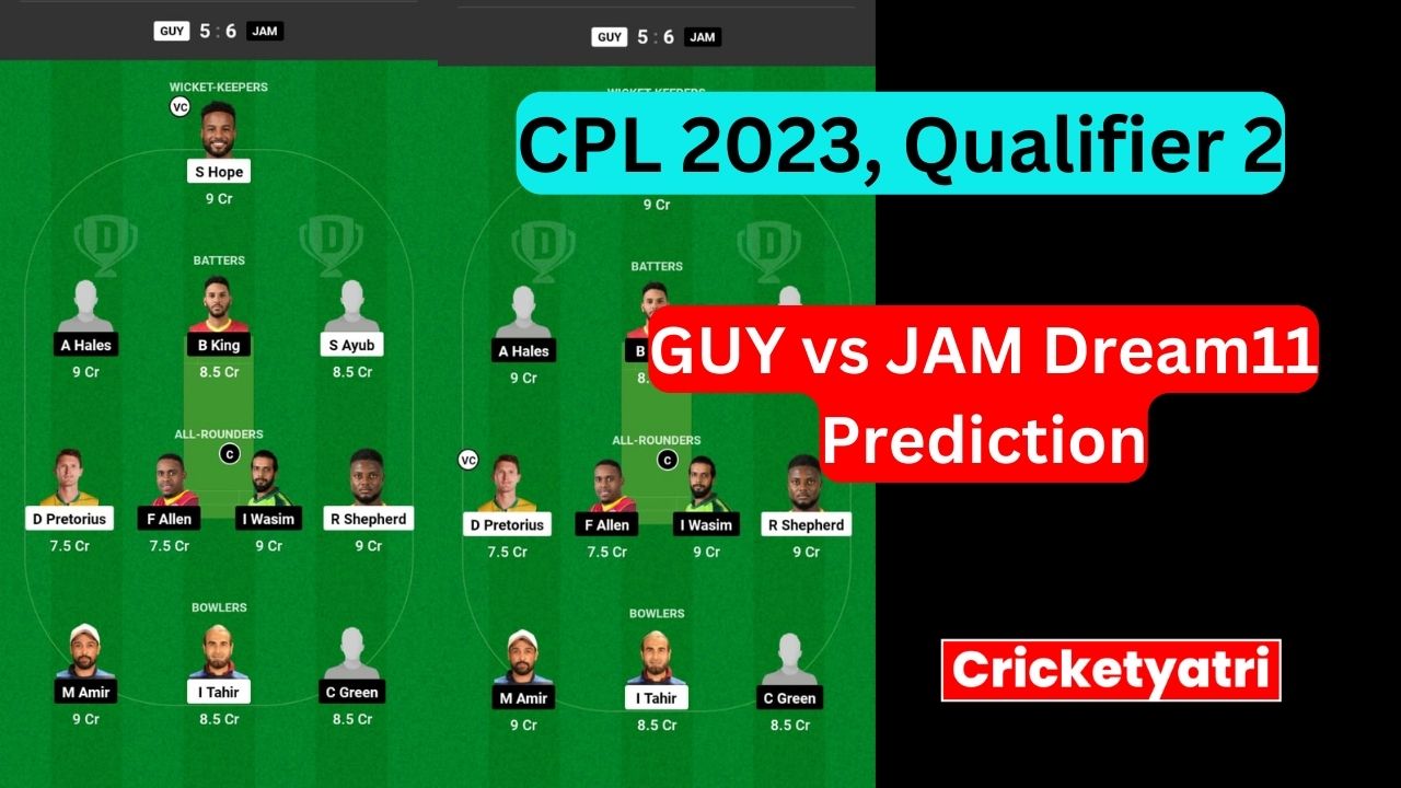 GUY vs JAM Dream11