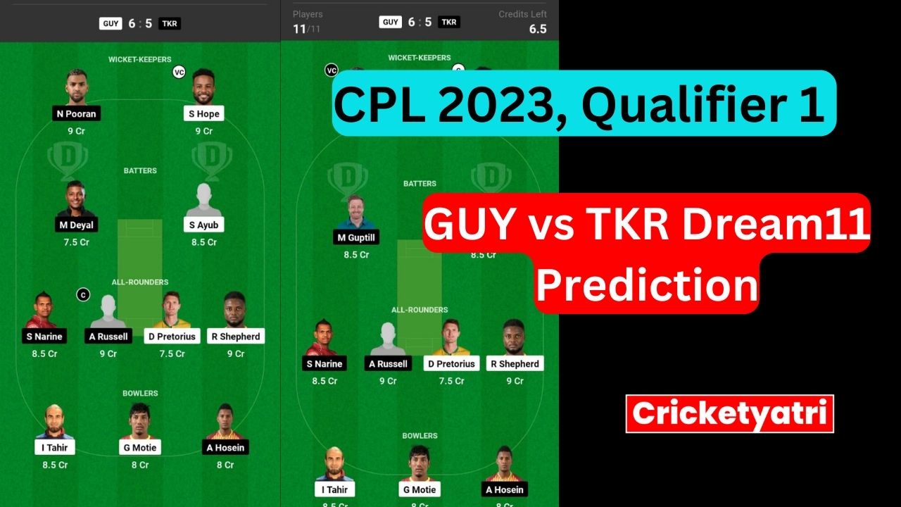 GUY vs TKR Dream11