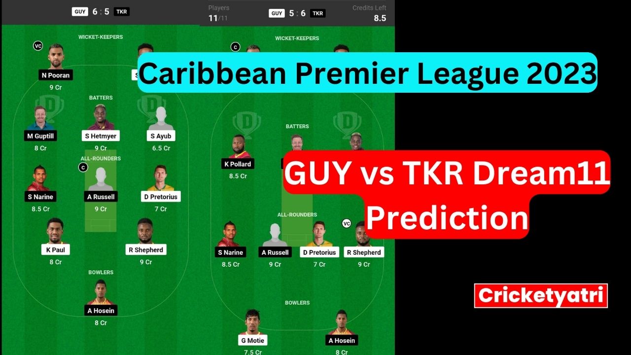 GUY vs TKR Dream11