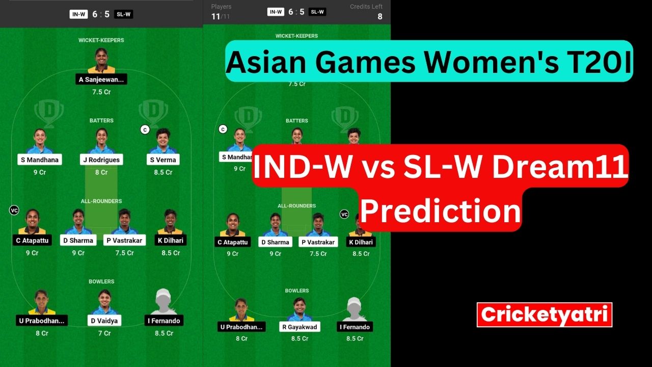 IND-W vs SL-W Dream11