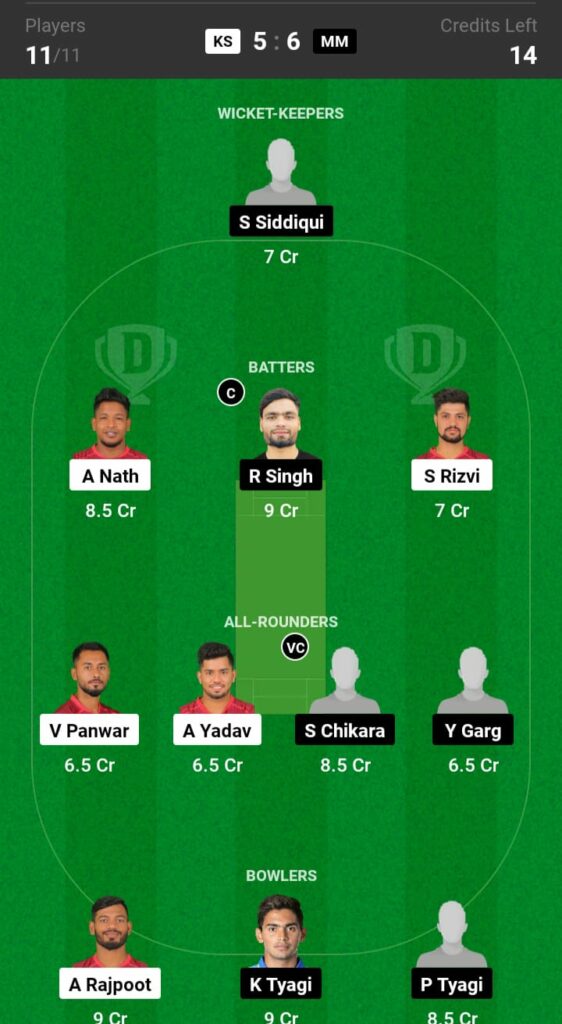 KS vs MM Dream11