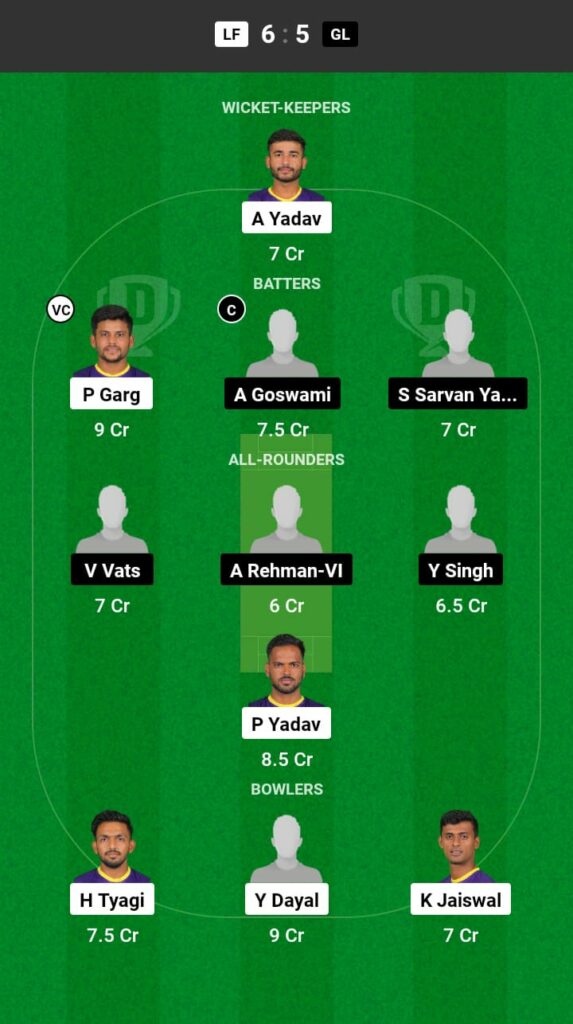 LF vs GL Dream11