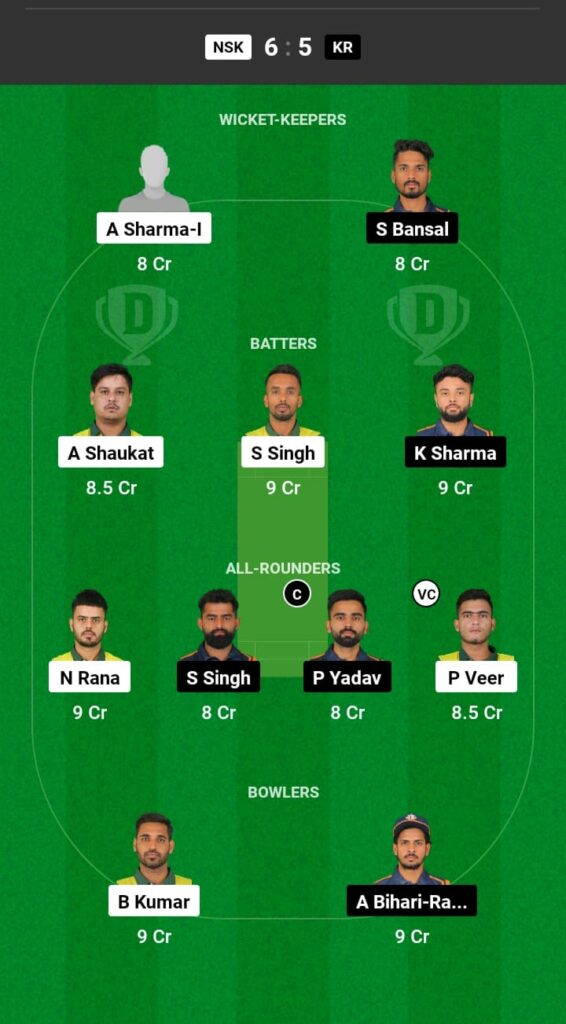 NSK vs KR Dream11