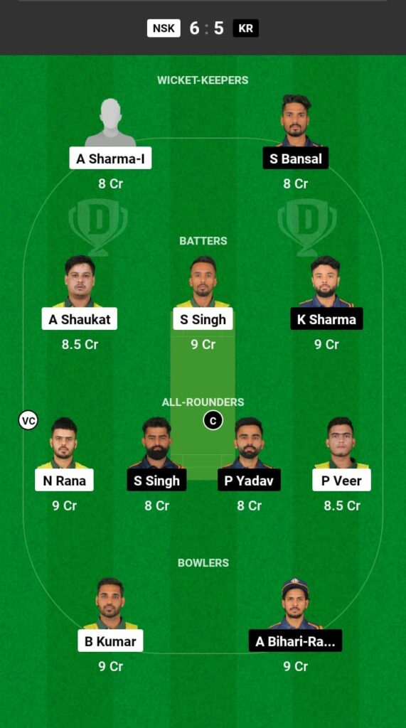 NSK vs KR Dream11