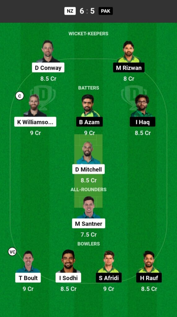 NZ vs PAK Dream11