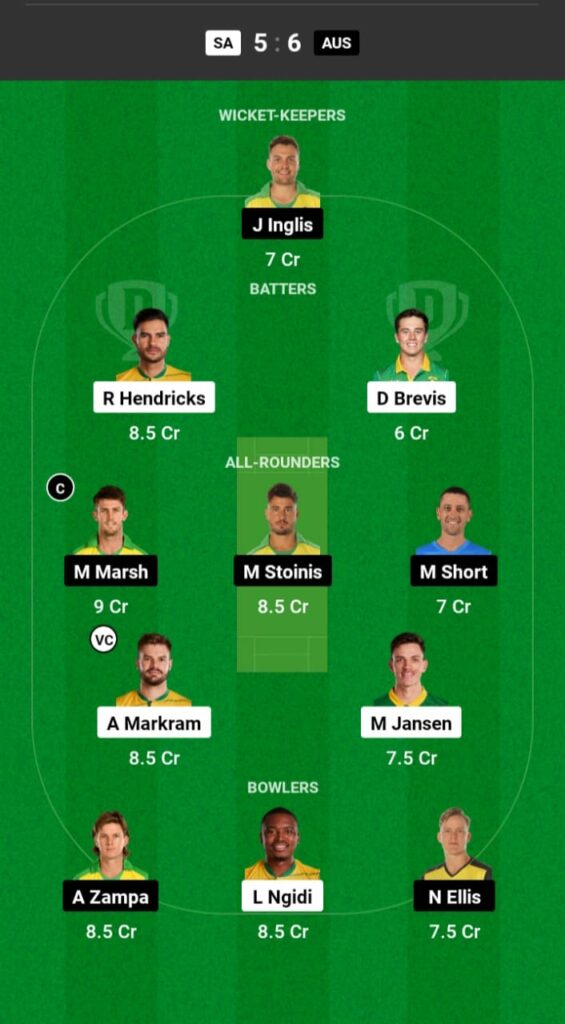 SA vs AUS Dream11 