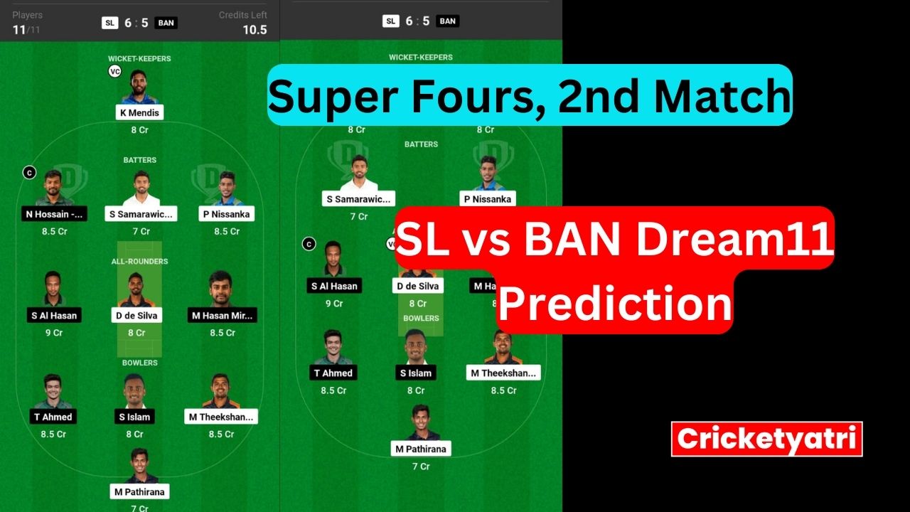 SL vs BAN Dream11