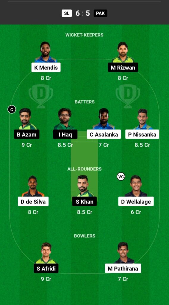 SL vs PAK Dream11