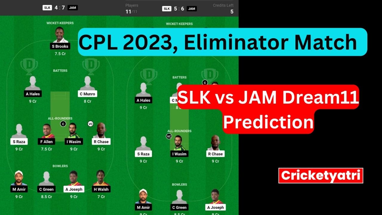 SLK vs JAM Dream11