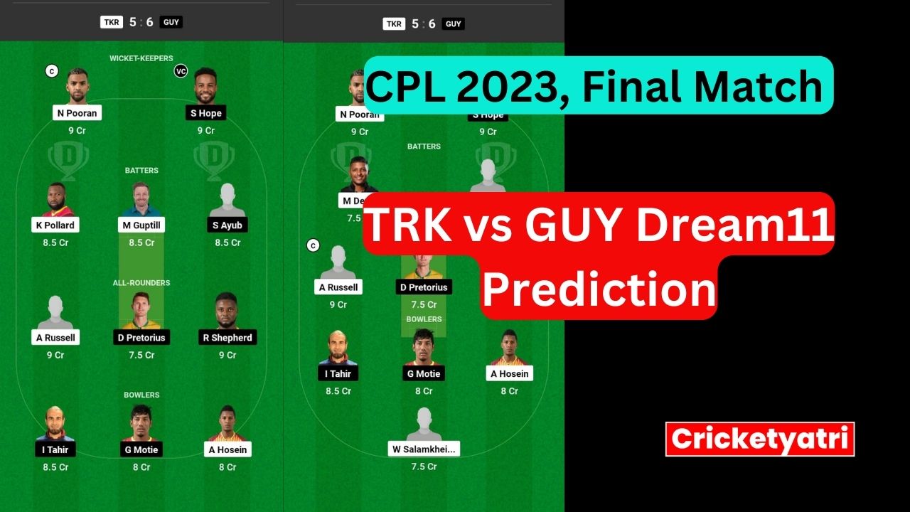 TRK vs GUY Dream11