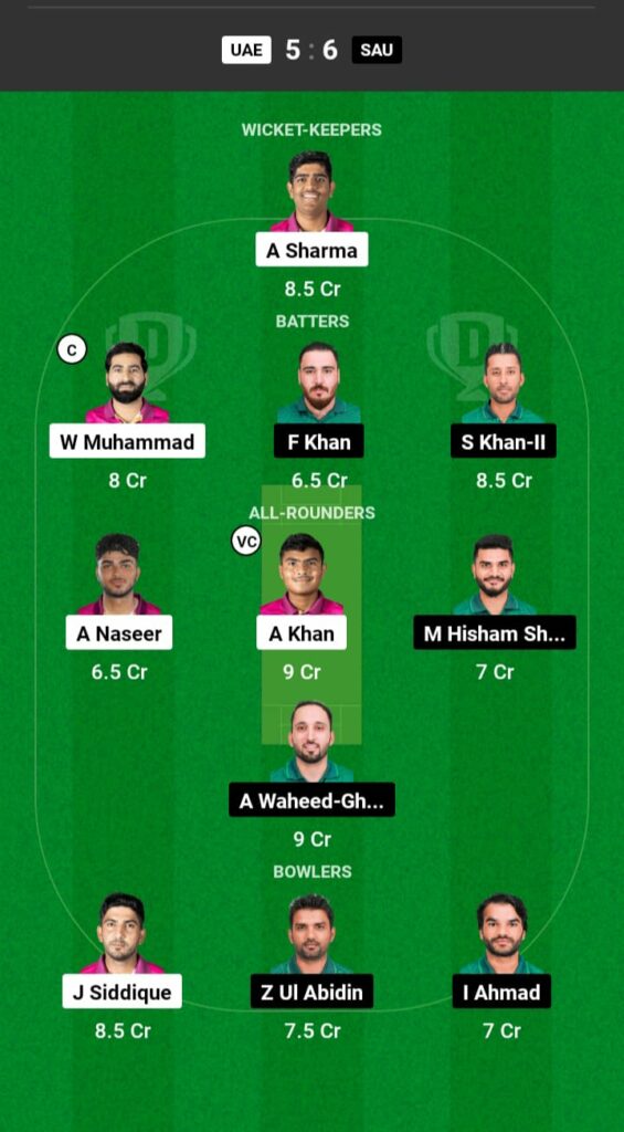 UAE vs SAU Dream11