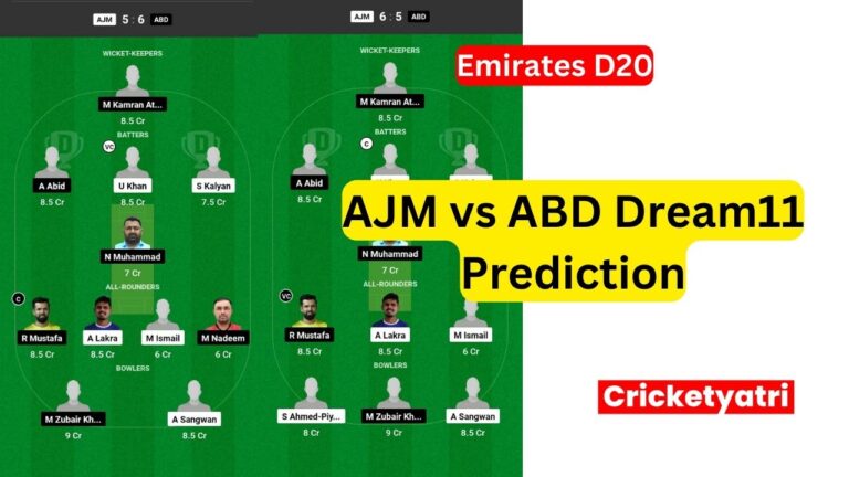 AJM vs ABD Dream11