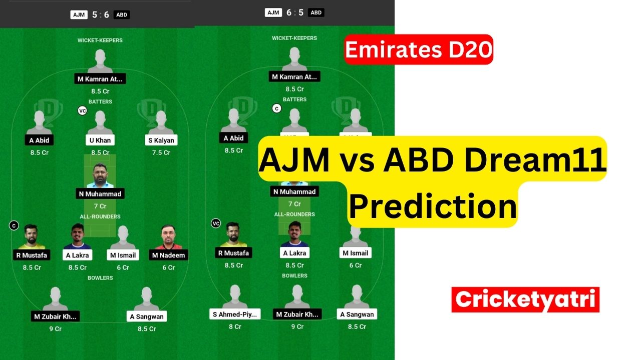 AJM vs ABD Dream11