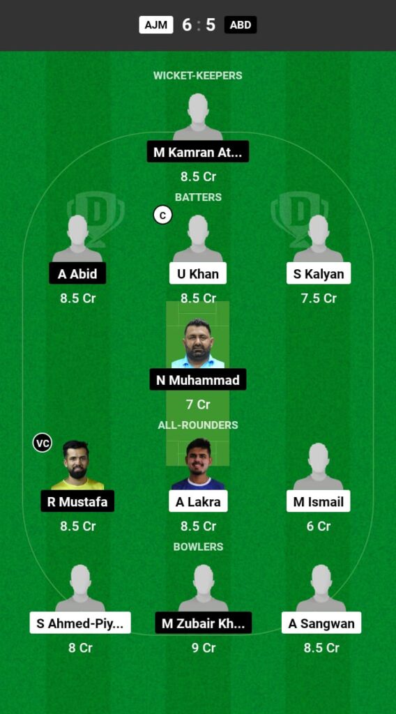 AJM vs ABD Dream11