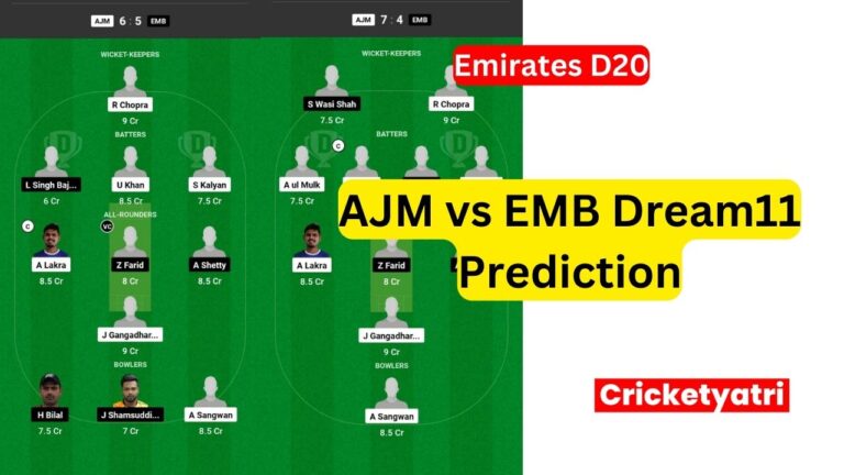 AJM vs EMB Dream11