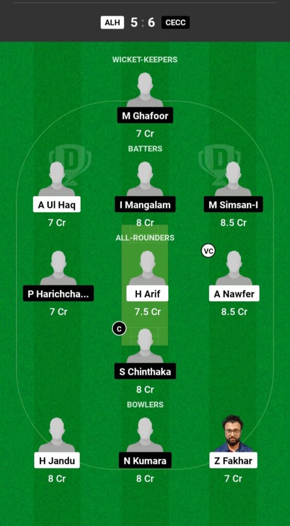 ALH vs CECC Dream11