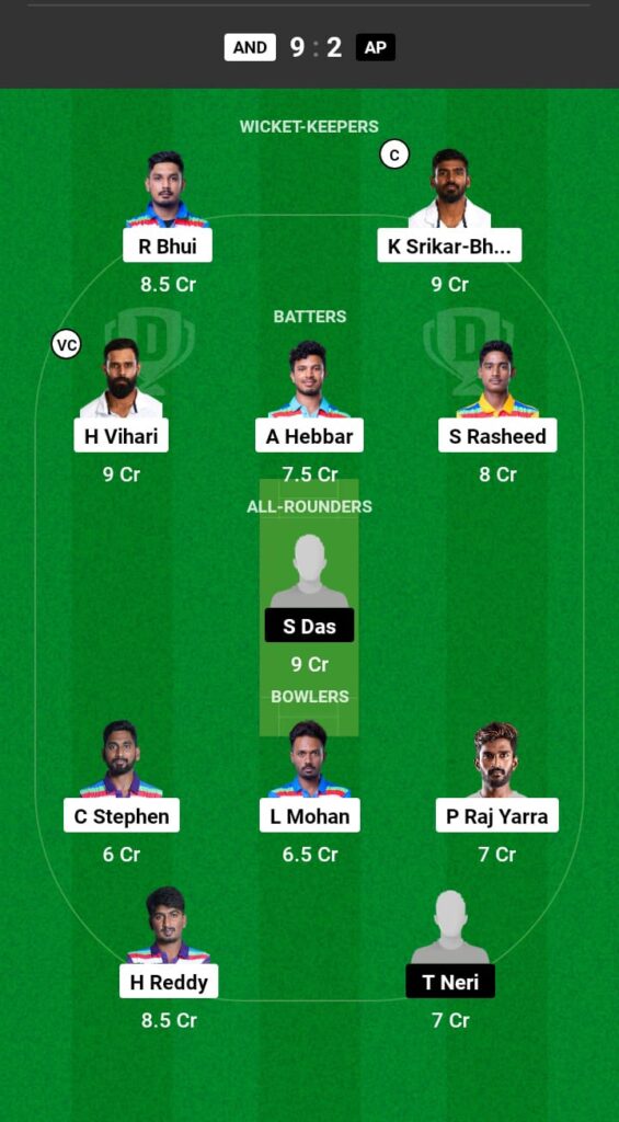 AND vs AP Dream11