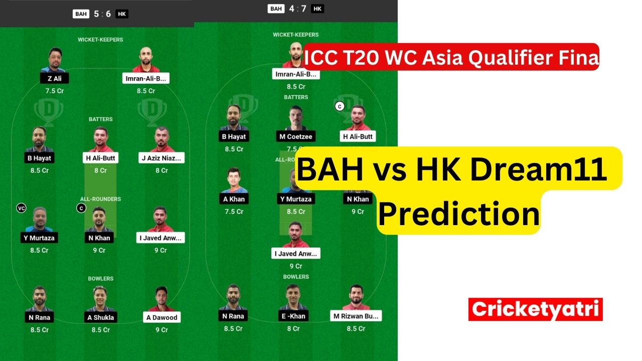 BAH vs HK Dream11