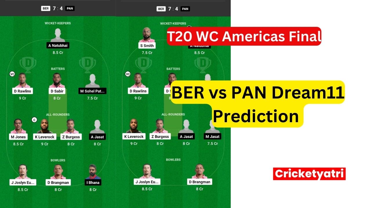 BER vs PAN Dream11