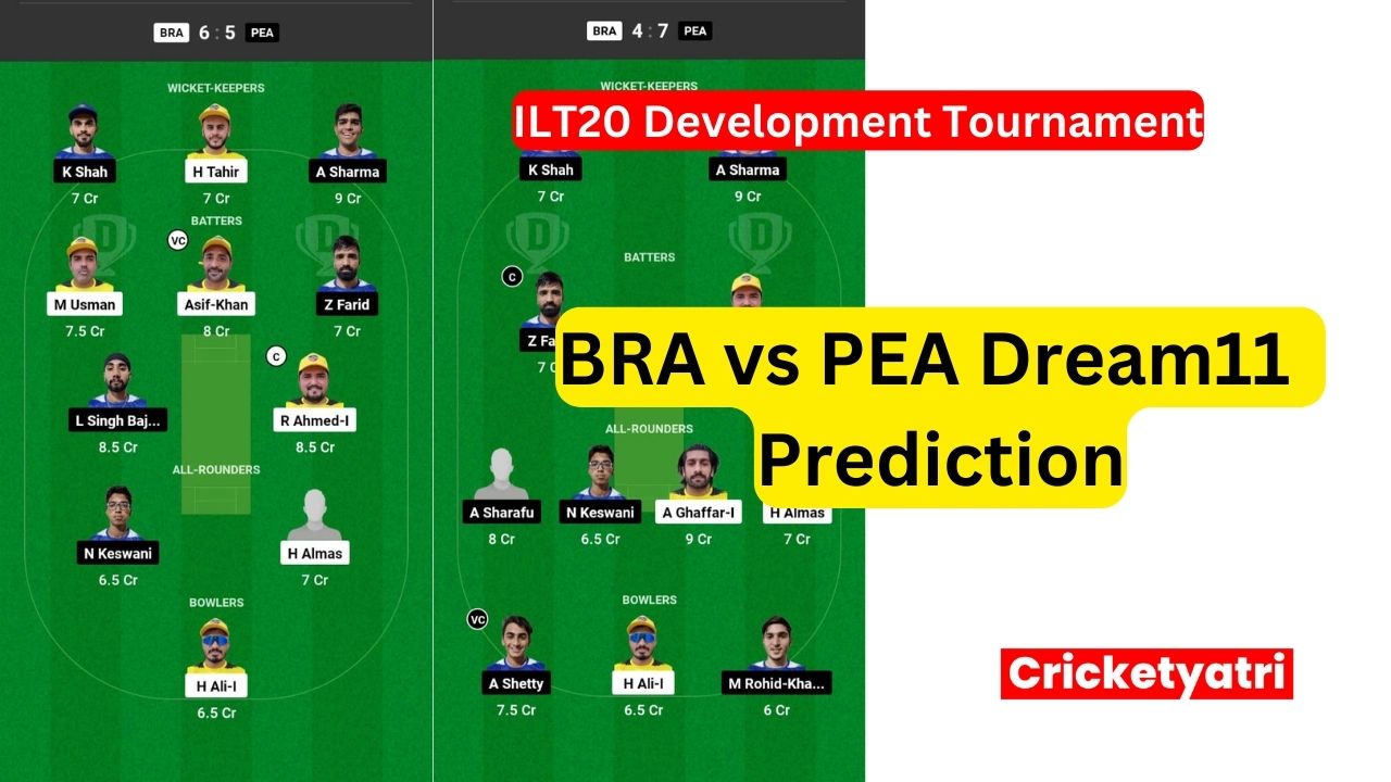 BRA vs PEA  Dream11