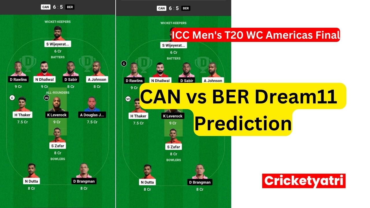 CAN vs BER Dream11